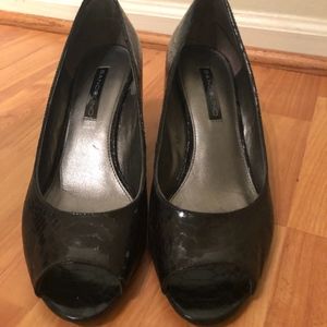 Bandolino Black Peep-Toe Heels